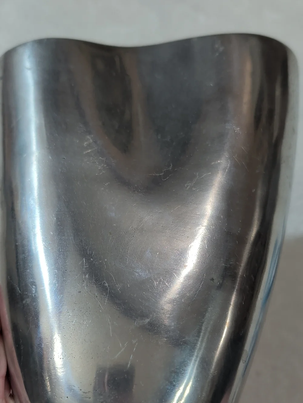 Vintage Forged Silver Metal Vase